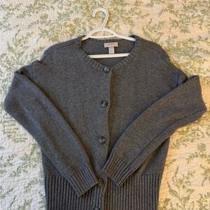 LOFT Gray Women's Cardigan Sweater